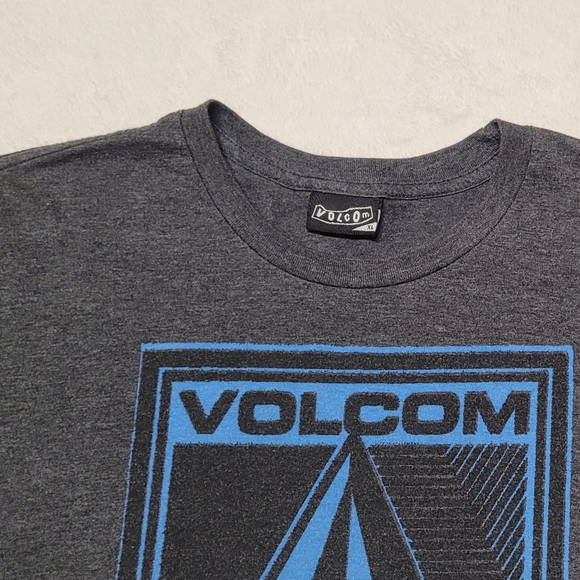 Unisex Volcom Stone Vintage Y2K Gray Blue Graphic Short Sleeve Tee T-shirt M - Picture 3 of 10